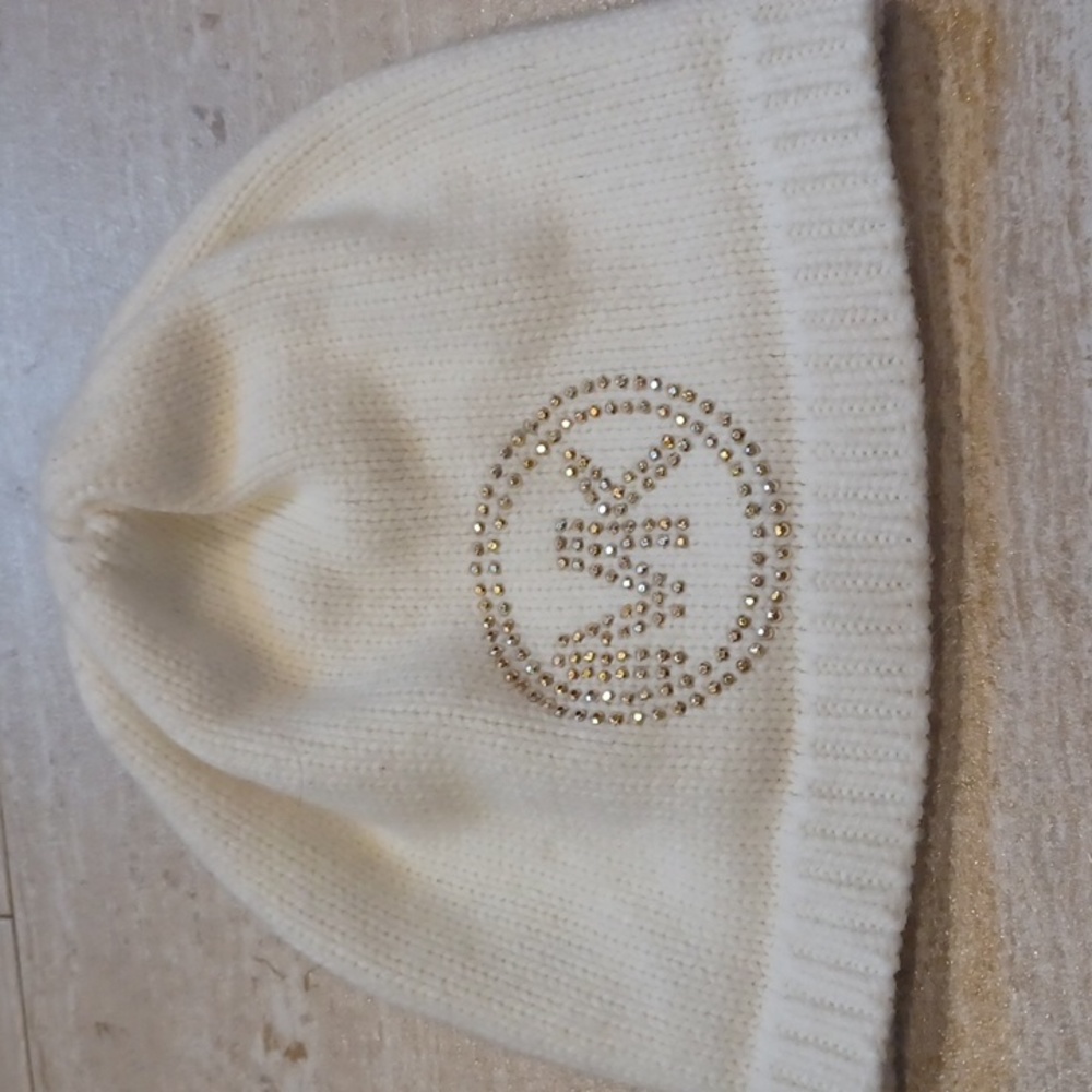 MICHAEL Michael Kors Gold Studded Beanie